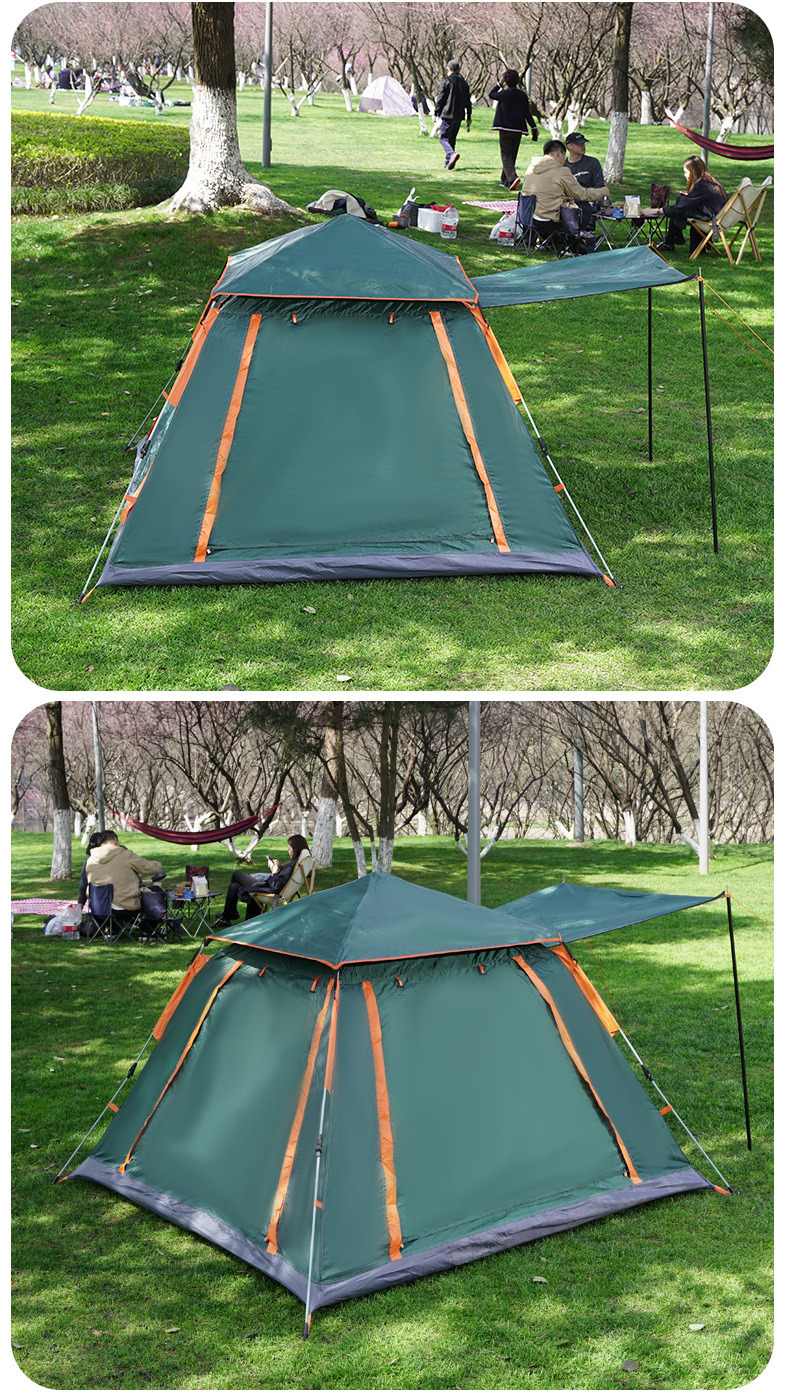 Cheap Goat Tents Outdoor tent automatic speed open beach camping tent rain proof multi person camping meal leisure high window four sided tent   